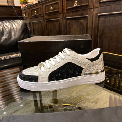 Philipp plein 2020 Mens Suede & Cubic Sneakers  - 필립플레인 2020 남성용 스웨이드 & 큐빅 스니커즈 PPS0228,Size(240 - 270).화이트블랙