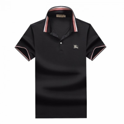 [버버리]Burberry 2020 Mens Logo Cotton Short Sleeved Polo Tshirts - 버버리 2020 남성 로고 코튼 폴로 반팔티 Bur02467x.Size(m - 3xl).블랙