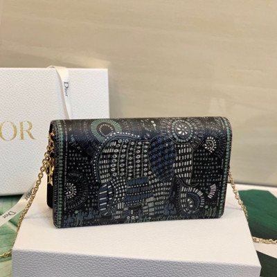 Dior 2020 Leather Chain Shoulder Bag,21.5CM - 디올 2020 여성용  레더 체인 숄더백  DIOB0542,21.5CM,블랙