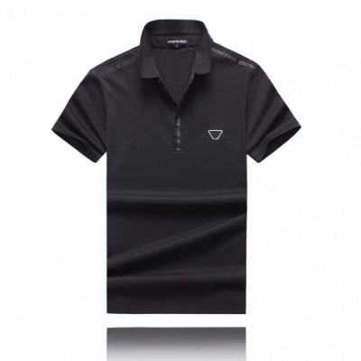 [알마니]Armani 2020 Mens Logo Silket Short Sleeved Polo Tshirts - 알마니 2020 남성 로고 실켓 폴로 반팔티 Arm0654x.Size(m - 3xl).블랙