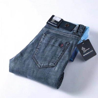 [몽클레어]Moncler 2019 Mens Casual Logo Denim Jeans - 몽클레어 2019 남성 캐쥬얼 로고 데님 청바지 Moc01592x.Size(29 - 42).블루