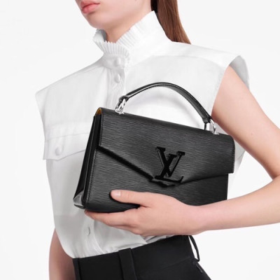 Louis Vuitton 2020 Pochette Grenelle Tote Shoulder Bag,23.5cm - 루이비통 2020 포쉐트 그르넬 여성용 토트 숄더백,M55977,LOUB2020,23.5cm,블랙