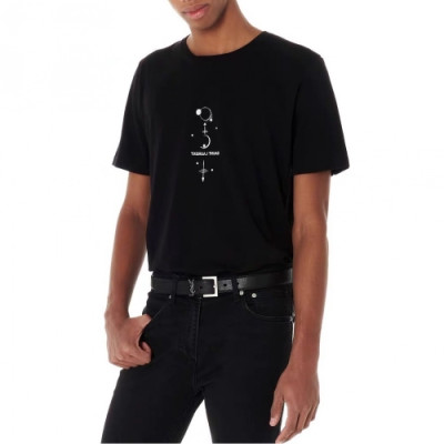 [입생로랑]Saint Laurent 2020 Mens Logo Cotton Short Sleeved Tshirs - 입생로랑 2020 남성 로고 코튼 반팔티 Ysl0085x.Size(xs - l).2컬러(블랙/화이트)