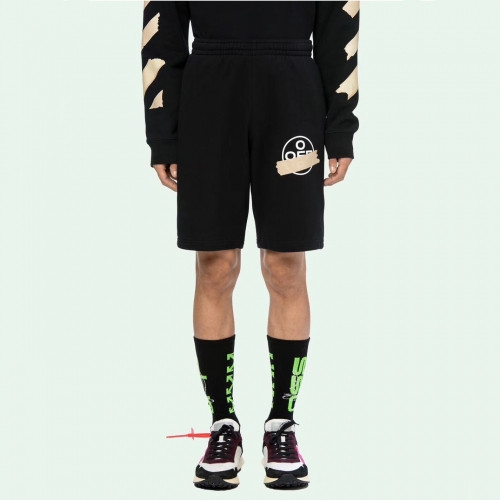 [오프화이트]Off white 2020 Mens Logo Casual Training Half Pants - 오프화이트 2020 남성 캐쥬얼 로고 트레이닝 반바지 Off0416x.Size(s - xl).블랙