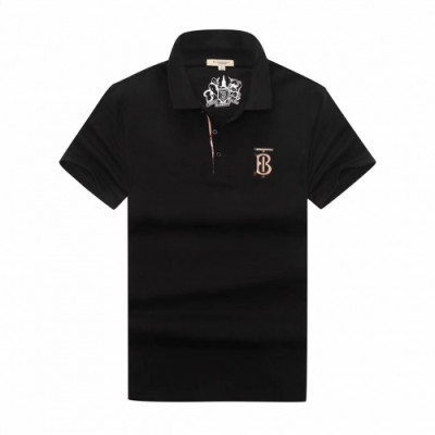 [버버리]Burberry 2020 Mens Logo Silket Short Sleeved Polo Tshirts - 버버리 2020 남성 로고 실켓 폴로 반팔티 Bur02526x.Size(m - 3xl).블랙