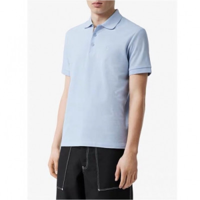 [버버리]Burberry 2020 Mens Logo Cotton Short Sleeved Polo Tshirts - 버버리 2020 남성 로고 코튼 폴로 반팔티 Bur02529x.Size(m - 2xl).블루