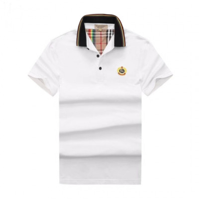 [버버리]Burberry 2020 Mens Logo Silket Short Sleeved Polo Tshirts - 버버리 2020 남성 로고 실켓 폴로 반팔티 Bur02545x.Size(m - 3xl).화이트