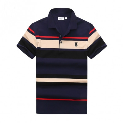 [버버리]Burberry 2020 Mens Logo Silket Short Sleeved Polo Tshirts - 버버리 2020 남성 로고 실켓 폴로 반팔티 Bur02547x.Size(m - 3xl).네이비