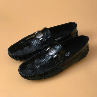 [업 신상]Armani 2020 Mens Leather Loafer - 알마니 2020 남성용 레더 로퍼 ARMS0338,Size(240 - 270).블랙