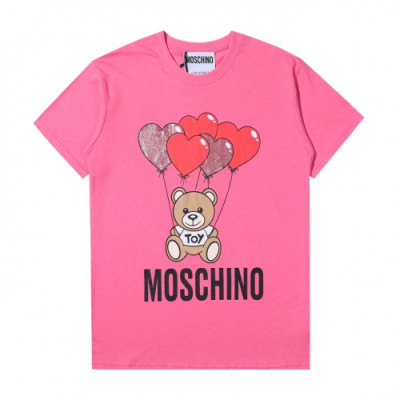 [모스키노]Moschino 2020 Mm/Wm Logo Cotton Short Sleeved Tshirts - 모스키노 2020 남자 로고 코튼 반팔티 Mos0088x.Size(s - l).핑크