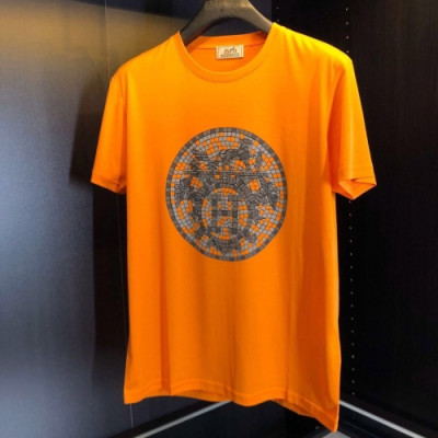 [베르사체]Versace 2020 Mens Logo Silket Short Sleeved Tshirts - 베르사체 2020 남성 메두사 실켓 반팔티 Ver0606x.Size(s - 3xl).오렌지