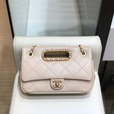 Chanel 2020 Leather Chain Shoulder Cross Bag,26CM - 샤넬 2020 여성용 레더 체인 숄더 크로스백,CHAB1441,26CM,베이지