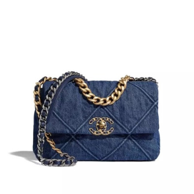 Chanel 2020 Denim Chain Shoulder Bag,26CM - 샤넬 2020 여성용 데님 체인 숄더백,CHAB1457,26CM,블루