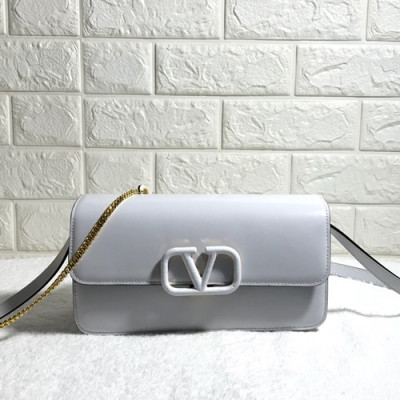 Valentino 2020 Garavani Vsling Leather Clutch Bag / Shoudler Bag,26CM - 발렌티노 2020 가라바니 브이슬링 레더 클러치백 / 숄더백,VTB1004,26CM,화이트