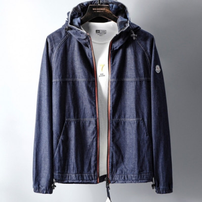 [몽클레어]Moncler 2020 Mens Logo Casual Denim Jackets - 몽클레어 2020 남성 로고 캐쥬얼 데님 자켓 Moc01597x.Size(s - 2xl).네이비