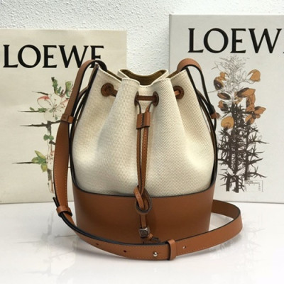 Loewe 2020 Balloon Small Bucket Shoulder Bag,25CM - 로에베 2020 벌룬 스몰 버킷 숄더백 ,LOEB0395, 25CM,베이지카멜