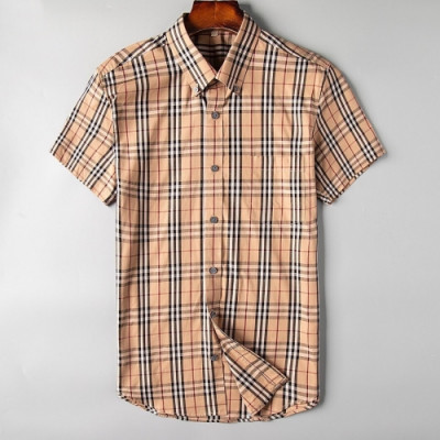 [버버리]Burberry 2020 Mens Vintage Short Sleeved Check Tshirts - 버버리 2020 남성 빈티지 체크 반팔 셔츠 Bur02580x.Size(m - 3xl).베이지