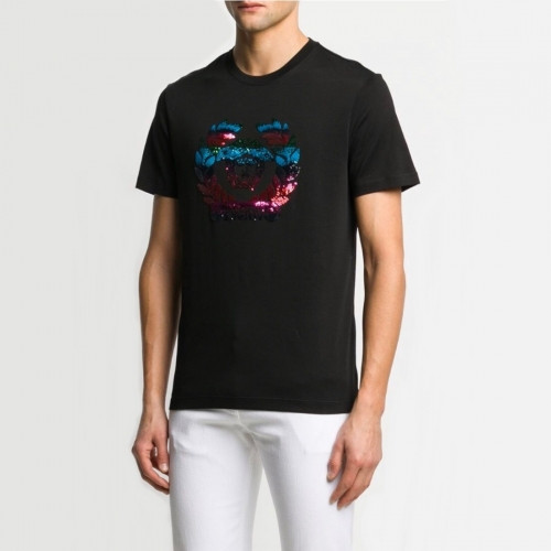 [베르사체]Versace 2020 Mens Logo Silket Short Sleeved Tshirts - 베르사체 2020 남성 메두사 실켓 반팔티 Ver0613x.Size(s - 3xl).블랙