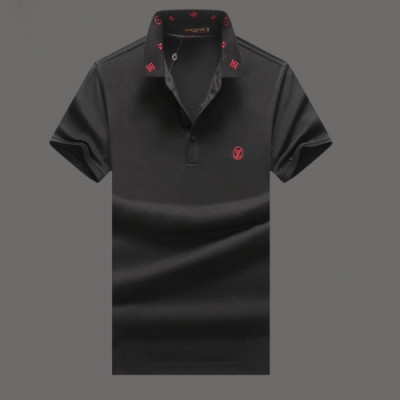 [루이비통]Louis vuitton 2020 Mens Silket Short Sleeved Polo Tshirts - 루이비통 2020 남성 실켓 폴로 반팔티 Lou01789x.Size(m - 3xl).블랙