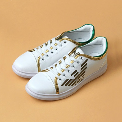 [업 신상]Armani 2020 Mens Leather Sneakers -  알마니 2020 남성용 레더 스니커즈 ARMS0341,Size(240 - 270).화이트