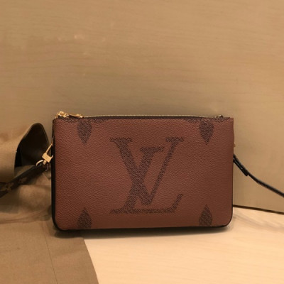 Louis Vuitton 2020 Double Zip Shoulder Cross Bag,20cm - 루이비통 2020 더블 집 숄더 크로스백 M69203,LOUB2050,20cm,브라운