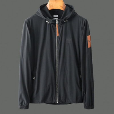 [로에베]Loewe 2020 Mens Logo Casual Windproof Jackets - 로에베 2020 남성 로고 캐쥬얼 방풍 자켓 Loe0235x.Size(m - 2xl).블랙