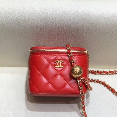 Chanel 2020 Leather Chain Shoulder Cross Bag,11CM - 샤넬 2020 여성용 레더 체인 숄더 크로스백,CHAB1461,11CM,레드