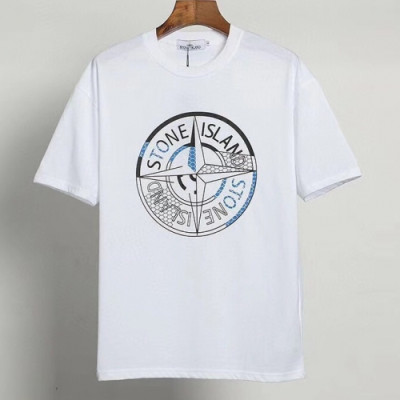 [스톤아일랜드]Stone Island 2020 Mens Crew-neck Cotton Short Sleeved Tshirts - 스톤아일랜드 2020 남성 크루넥 코튼 반팔티 Sto0151x.Size(m - 2xl).화이트