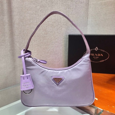 Prada 2020 Nylon Hobo Tote Shoulder Bag,23CM - 프라다 2020 나일론 호보 토트 숄더백,1NE515-1, 23cm,퍼플