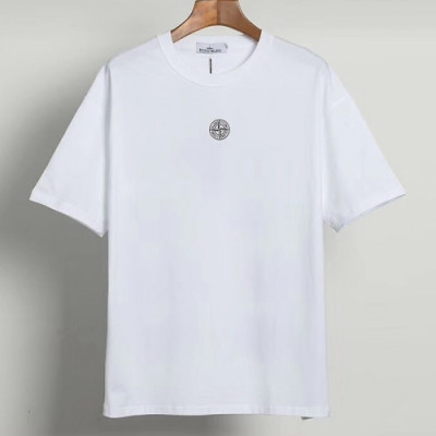 [스톤아일랜드]Stone Island 2020 Mens Crew-neck Cotton Short Sleeved Tshirts - 스톤아일랜드 2020 남성 크루넥 코튼 반팔티 Sto0157x.Size(m - 2xl).화이트