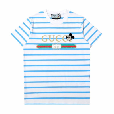 [매장판]Gucci 2020 Mm/Wm Logo Cotton Short Sleeved Tshirts - 구찌 2020 남자 로고 코튼 반팔티 Guc02690x.Size(s - l).블루