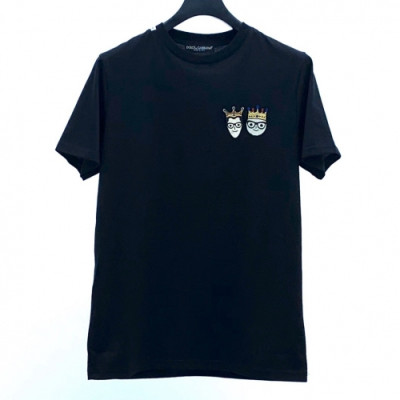 [돌체앤가바나]Dolce&Gabbana 2020 Mens Logo Silket Short Sleeved Tshirts - 돌체앤가바나 2020 남성 로고 실켓 반팔티 Dol0286x.Size(m - 3xl).블랙