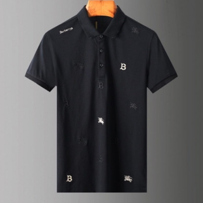 [버버리]Burberry 2020 Mens Logo Silket Short Sleeved Polo Tshirts - 버버리 2020 남성 로고 실켓 폴로 반팔티 Bur02610x.Size(m - 3xl).블랙