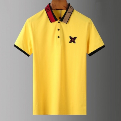 [루이비통]Louis vuitton 2020 Mens Silket Short Sleeved Polo Tshirts - 루이비통 2020 남성 실켓 폴로 반팔티 Lou01807x.Size(m - 3xl).옐로우