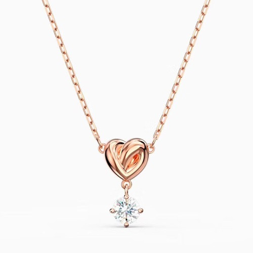 [럭셔리]Swarovski 2020 Ladies Necklace - 스와로브스키 2020 여성용 목걸이 ACC0032.(실버,로즈골드)