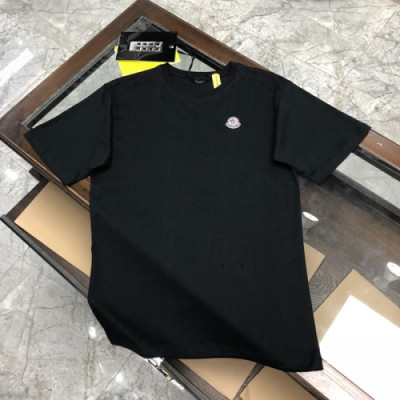 [매장판]Moncler 2020 Mens Logo Silket Crew-neck Short Sleeved Tshirts - 몽클레어 2020 남성 로고 실켓 크루넥 반팔티 Moc01636x.Size(m - 3xl).블랙