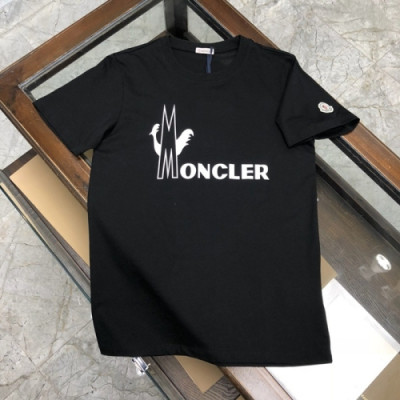 [매장판]Moncler 2020 Mens Logo Silket Crew-neck Short Sleeved Tshirts - 몽클레어 2020 남성 로고 실켓 크루넥 반팔티 Moc01640x.Size(m - 3xl).블랙