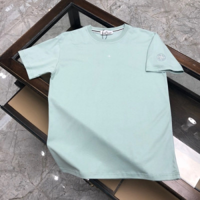 [스톤아일랜드]Stone Island 2020 Mens Crew-neck Cotton Short Sleeved Tshirts - 스톤아일랜드 2020 남성 크루넥 코튼 반팔티 Sto0202x.Size(m - 2xl).민트