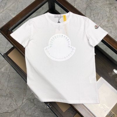 [매장판]Moncler 2020 Mens Logo Silket Crew-neck Short Sleeved Tshirts - 몽클레어 2020 남성 로고 실켓 크루넥 반팔티 Moc01658x.Size(m - 3xl).화이트