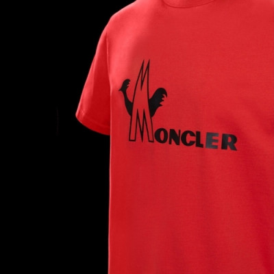 [매장판]Moncler 2020 Mens Logo Silket Crew-neck Short Sleeved Tshirts - 몽클레어 2020 남성 로고 실켓 크루넥 반팔티 Moc01682x.Size(m - 3xl).레드