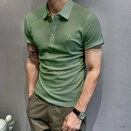[베르사체]Versace 2020 Mens Logo Silket Short Sleeved Polo Tshirts - 베르사체 2020 남성 메두사 실켓 폴로 반팔티 Ver0629x.Size(m - 3xl).그린