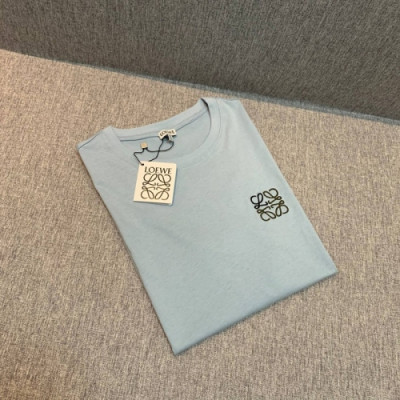 [로에베]Loewe 2020 Mens Logo Cotton Short Sleeved Tshirts - 로에베 2020 남성 로고 코튼 반팔티 Loe0237x.Size(xs - l).블루