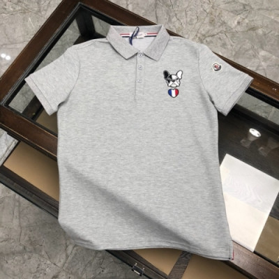 [매장판]Moncler 2020 Mens Logo Silket Short Sleeved Polo Tshirts - 몽클레어 2020 남성 로고 실켓 폴로 반팔티 Moc01696x.Size(m - 3xl).그레이