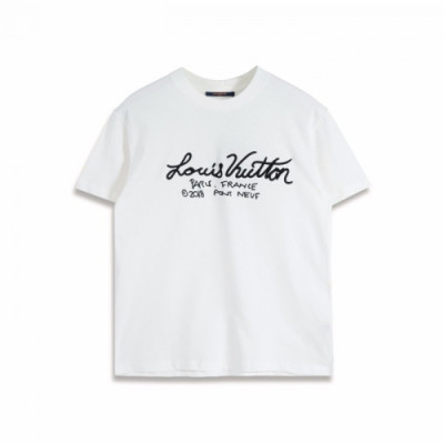 [루이비통]Louis vuitton 2020 Mens Logo  Cotton Short Sleeved Tshirts - 루이비통 2020 남성 로고 코튼 반팔티 Lou01827x.Size(xs - l).화이트