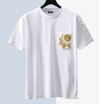 [베르사체]Versace 2020 Mens Logo Silket Short Sleeved Tshirts - 베르사체 2020 남성 메두사 실켓 반팔티 Ver0633x.Size(m - 2xl).화이트