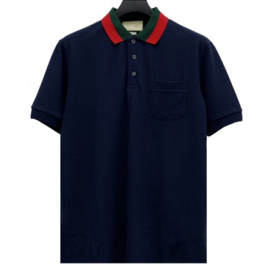 [매장판]Gucci 2020 Mens Logo Cotton Short Sleeved Polo Tshirts - 구찌 2020 남성 로고 코튼 폴로 반팔티 Guc02728x.Size(xs - l).네이비