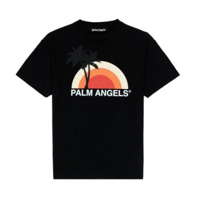 [팜 엔젤스]Palm Angels 2020 Mm/Wm Logo Cotton Short Sleeved Tshirts - 팜 엔젤스 2020 남/녀 로고 코튼 반팔티셔츠 Pam0150x.Size(s - xl).블랙