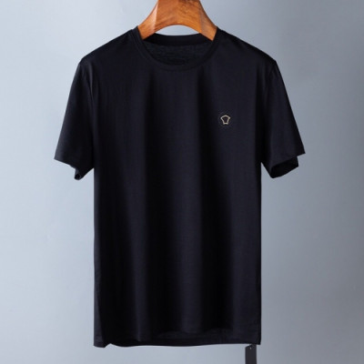 [베르사체]Versace 2020 Mens Logo Silket Short Sleeved Tshirts - 베르사체 2020 남성 메두사 실켓 반팔티 Ver0635x.Size(m - 3xl).블랙