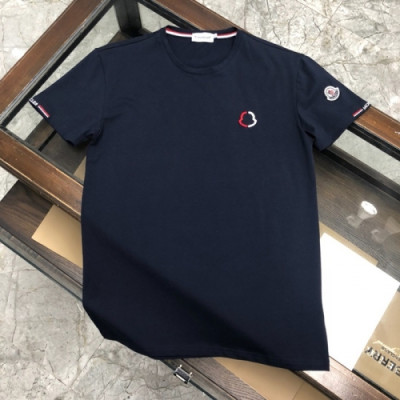 [매장판]Moncler 2020 Mens Logo Silket Crew-neck Short Sleeved Tshirts - 몽클레어 2020 남성 로고 실켓 크루넥 반팔티 Moc01718x.Size(m - 3xl).네이비