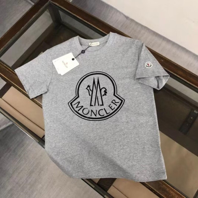 [매장판]Moncler 2022 Mens Crew-neck Short Sleeved Tshirts - 몽클레어 2022 남성 로고 실켓 크루넥 반팔티 Moc01721x.Size(s - xl).(그레이/화이트/블랙)